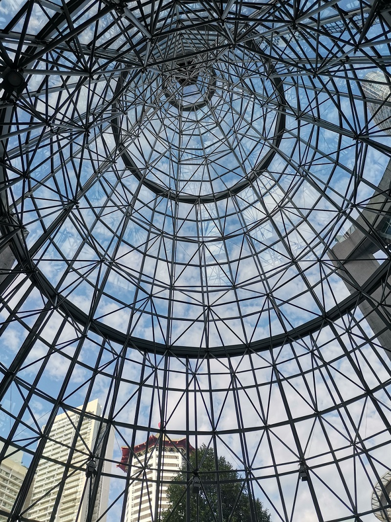 Central atrium and escalators inside Wheelock Place, Singapore